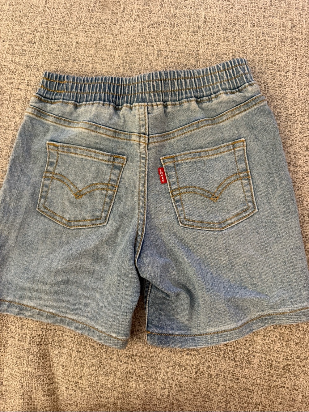 Levi's Light Wash Denim Elastic Waist Kids Shorts